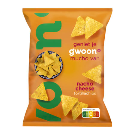 G'woon Tortilla Chips Nacho Cheese Product Image