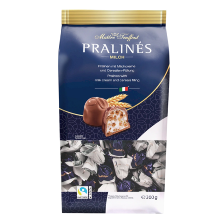 Maître Truffout Pralinés Milk Chocolate Milk Cream &amp; Cereals Filling Product Image