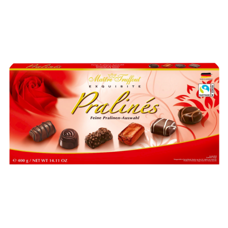 Maître Truffout Exquisite Assorted Pralines Red Product Image