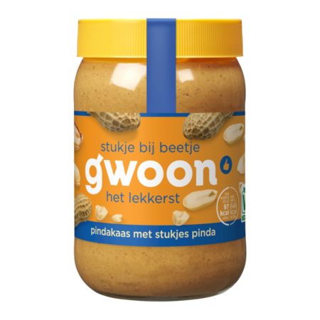 G’woon Pindakaas Met Stukjes Pinda Product Image