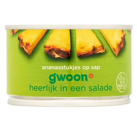 G’woon Ananasstukjes op Sap Product Image