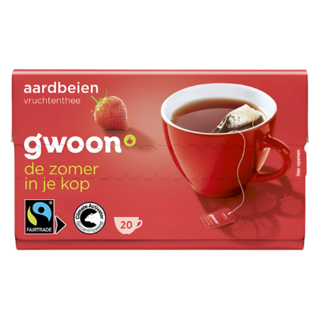 G’woon Vruchtenthee Aardbeien Product Image