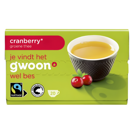 G’woon Groene Thee Cranberry Product Image