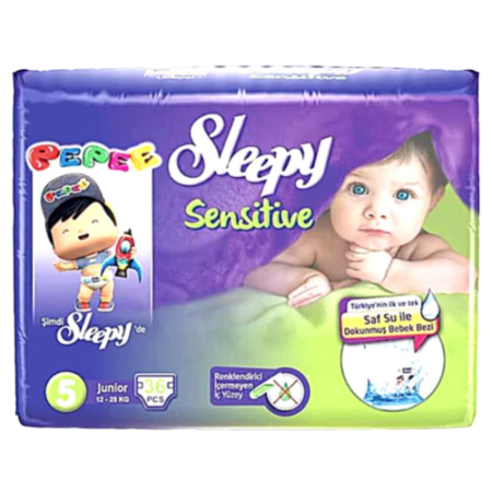 Sleepy Sensitive Water Woven Baby Diaper 5 Junior Product Image