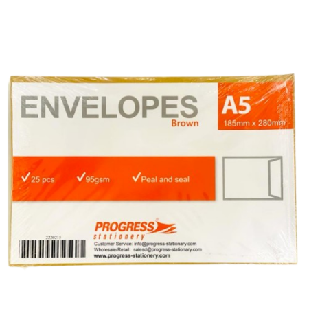 Progress Envelopes Brown A5 (185MMx280MM) Product Image