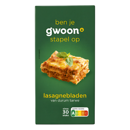 G'woon Lasagnebladen Volkoren Product Image