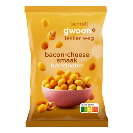 G'woon Borrelnoten Bacon Cheese Product Image
