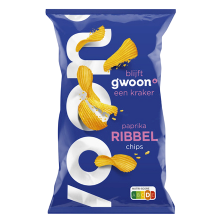 G'woon Chips Paprika Ribbel Product Image