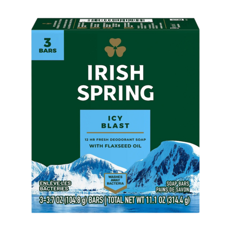 Irish Spring Deodorant Soap Icy Blast Product Image