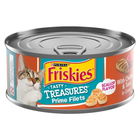Purina Friskies Scallop Flavor with Chicken & Tuna in Gravy Product Image