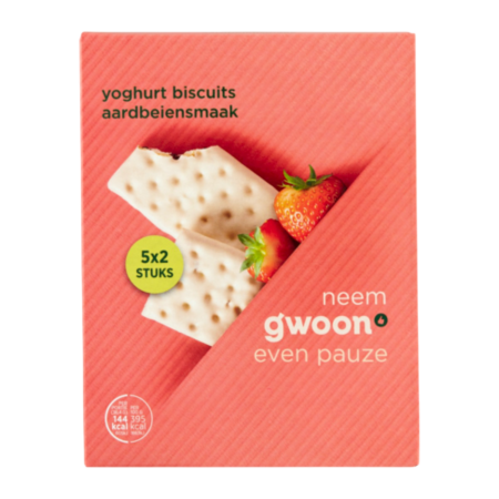 G'woon Yohurt Aardbeiensmaak Beschuit Product Image