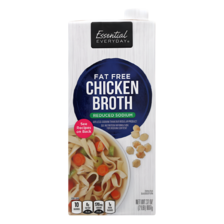 Essential Everyday Fat Free Chicken Broth Reduced Sodium Product Image