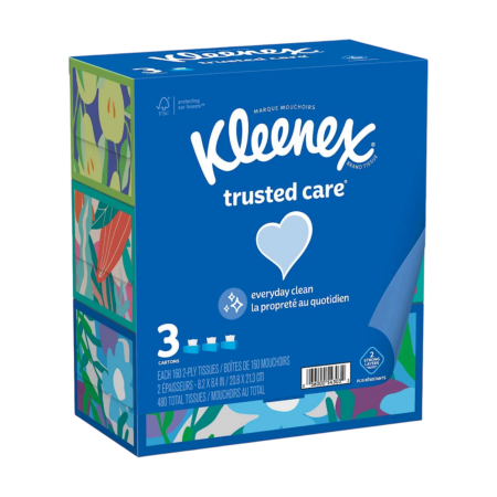 Kleenex 2-Ply Facial Tissues Trusted Care 3 Pack Product Image