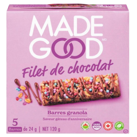 Made Good Nut Free Granola Bars Chococlate Drizzled Birthday Cake Flavour Product Image