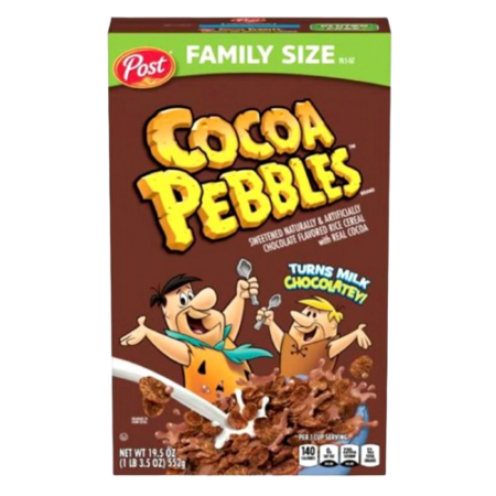 Post Rice Cereal Cocao Pebbles Chocolate Flavored Product Image