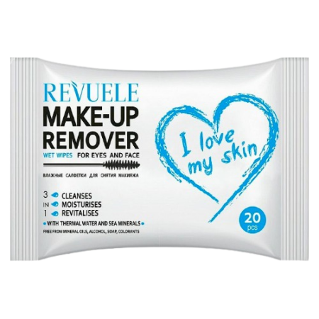 Revuele Make-Up Remover Wet Wipes For Eyes And Face Product Image