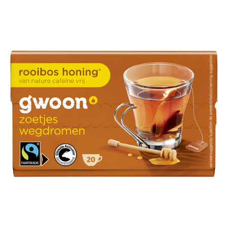 G'woon Thee Rooibos Honingsmaak Cafeïnevrij Product Image