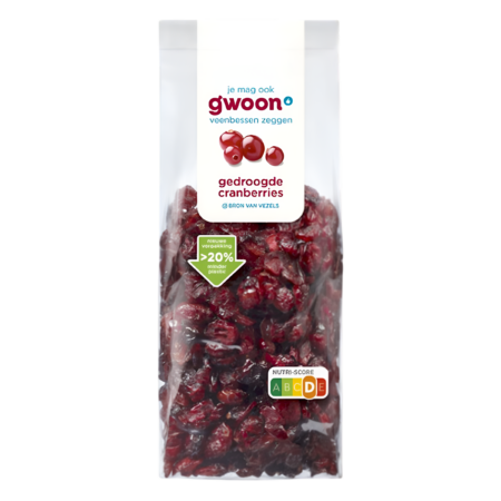 G'woon Gedroogde Cranberries Product Image