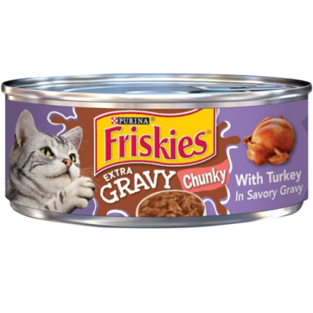 Friskies Cat Food Extra Gravy Chunky with Turkey In Savory Gravy Product Image