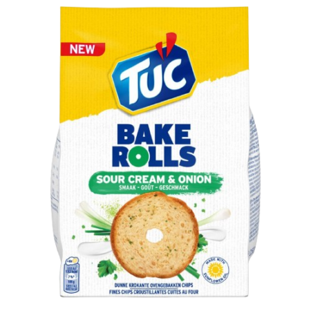 Tuc Bake Rolls Sour Cream & Onion Product Image