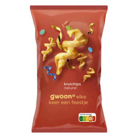 G'woon Chips Krul Naturel Product Image