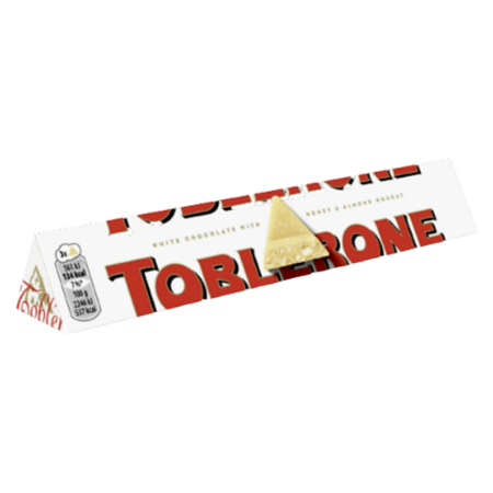 Toblerone White Chocolate with Honey &amp; Almond Nougat Product Image