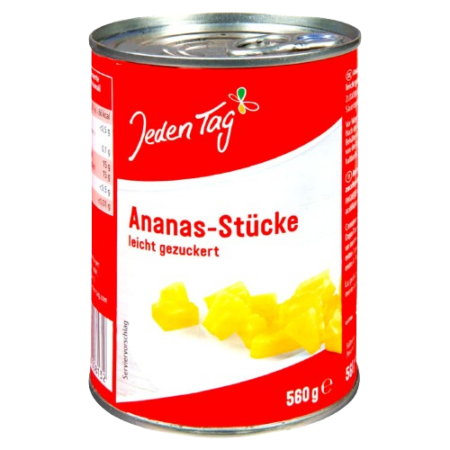 Jeden Tag Pineapple Pieces Lightly Sweetened Product Image