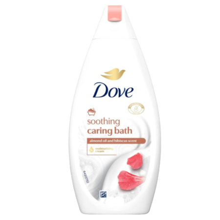 Dove Body Wash with Almond Oil & Hibiscus Scent Soothing Caring Bath Product Image