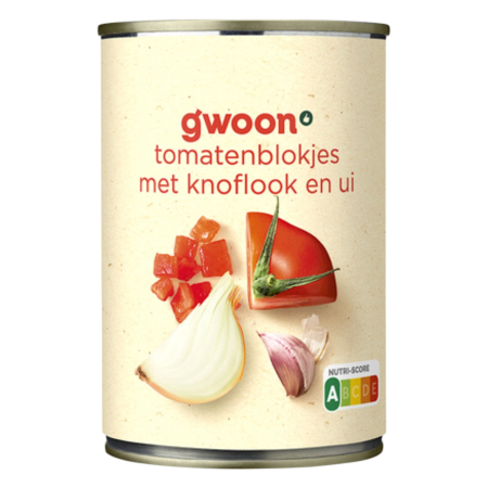 G'woon Tomatenblokjes met Knoflook & Ui Product Image