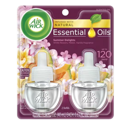 Air Wick Plug in Scented Oil Refill White Flowers & Melon Summer Delights Product Image