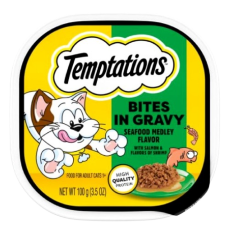 Temptations Cat Food Seafood Medley with Salmon & Flavors of Shrimp Product Image