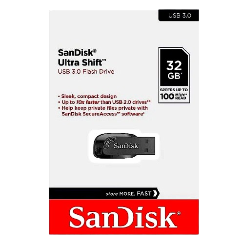 SanDisk Ultra Shift USB 3.2 Gen 1 Flash Drive 32 GB