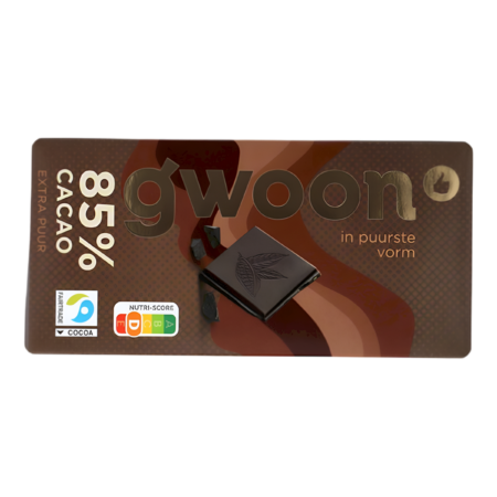 G'woon Extra Pure Chocolade 85% Cacao Product Image