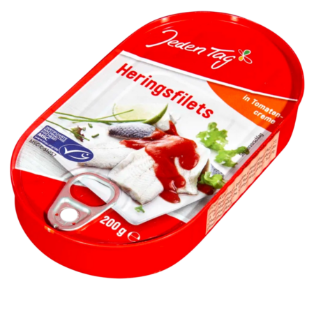 Jeden Tag Haringfilets in Tomaten Creme Product Image