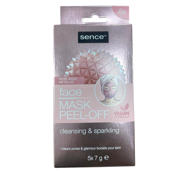 Sence Face Mask Peel-Off Rose Gold Metallic Cleansing & Sparkling