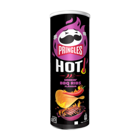 Pringles Hot Smokin' BBQ Ribs Flavour Product Image