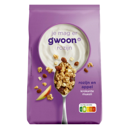 G'woon Krokante Muesli Rozijn & Appel Product Image