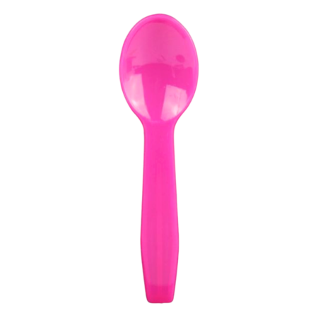 Plastic Taster Spoon Pink Product Image