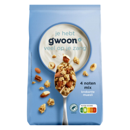 G'woon Krokante Muesli 4 Noten Mix Product Image