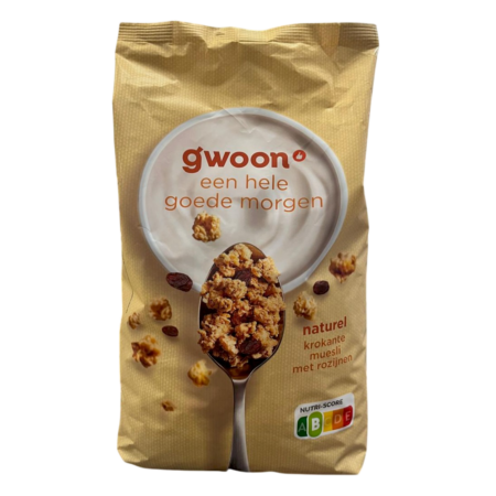 G'woon Krokante Muesli Naturel Product Image