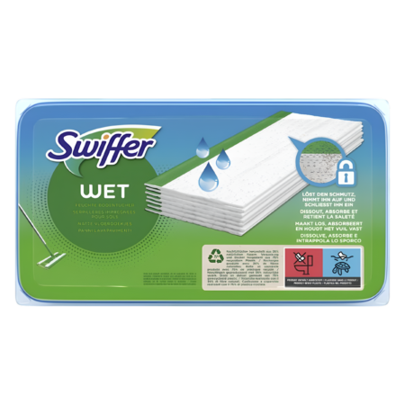 Swiffer Vochtige Vloerdoekjes Wet+ Antibacterial Citroen Product Image