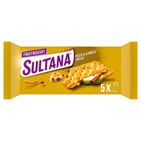 Sultana Fruitbiscuit Peer & Kaneel Smaak (THT: 10/31/2025) Product Image