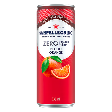San Pellegrino Sparkling Beverage Orange and Blood Orange Zero Sugar Product Image
