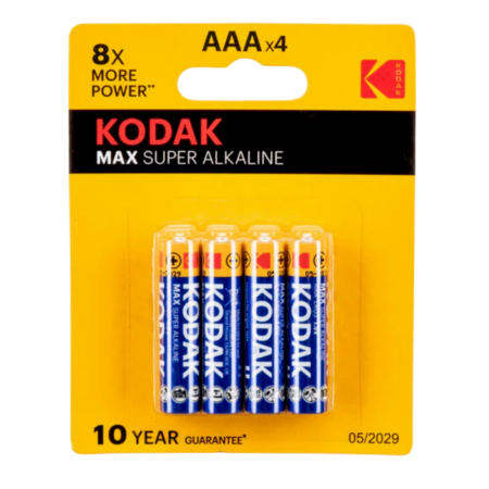 Kodak Batteries Max Super Alkaline AAAx4 Product Image