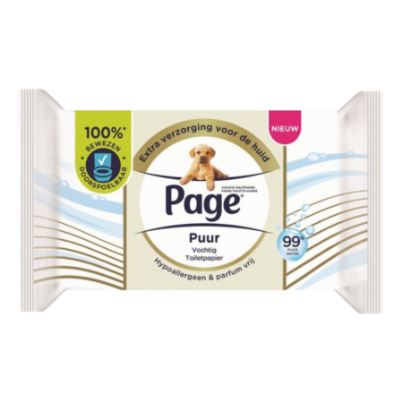 Page Vochtig Toiletpapier Puur Product Image