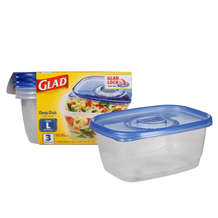 Glad Deep Dish Containers & Lids Large Product Image