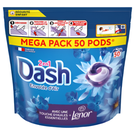 Dash Detegrent Caps 2in1 Flight Of Air & Lenor Product Image