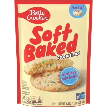 Betty Crocker Cookie Mix Soft Baked Birthday Cake Batter Product Image
